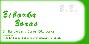 biborka boros business card